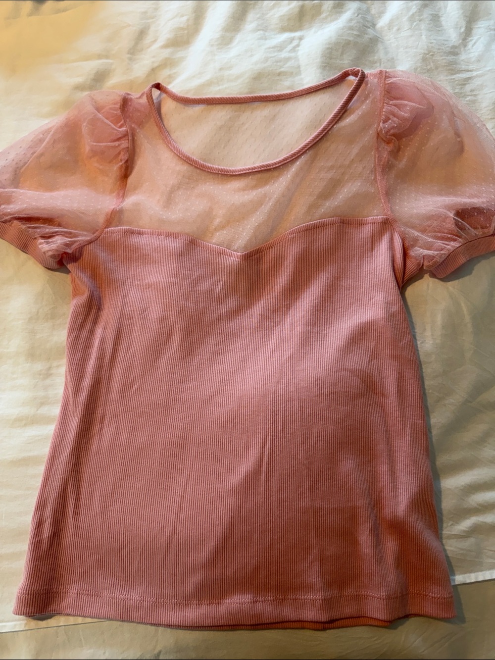Maeve Ribbed Chemise in Light Pink